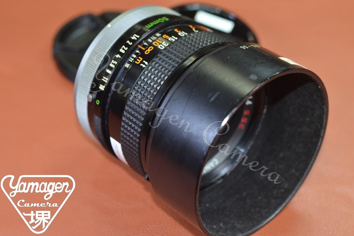 Canon  FD 50mm F1.4 S.S.C. 純正フードBS-55付【カメラ女子に絶大な人気のオールドレンズ】