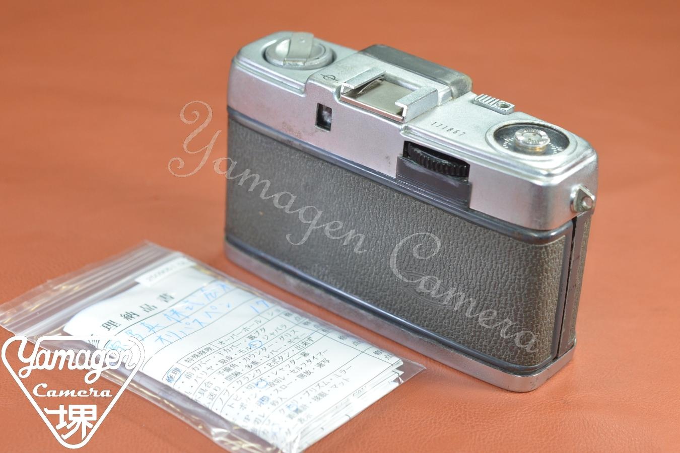 【希 少】OLYMPUS PEN 初期型 片耳 整備済 【Olympus D.Zuiko 2.8cm F3.5 レンズ搭載】