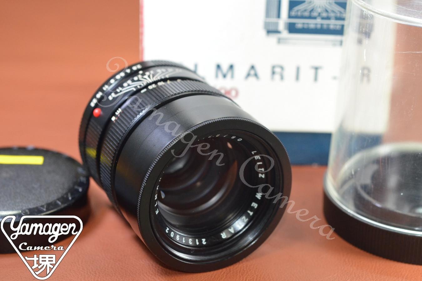 【コレクション向け】LEICA ELMARIT-R 90mm F2.8 3カム Red Scale 元箱付一式【213万台1965年製 距離表記:赤feet】