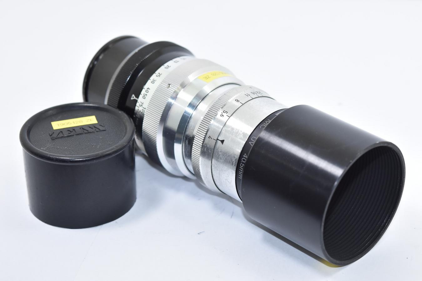 【希 少】 Carl Zeiss Sonnar 135mm F4 【純正フード、ハクバ製40.5mm MC UVフィルター付 FOR ARRIFLEX STANDARD】