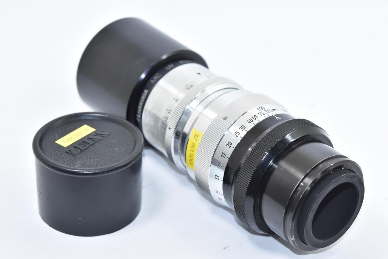 【希 少】 Carl Zeiss Sonnar 135mm F4 【純正フード、ハクバ製40.5mm MC UVフィルター付 FOR ARRIFLEX STANDARD】