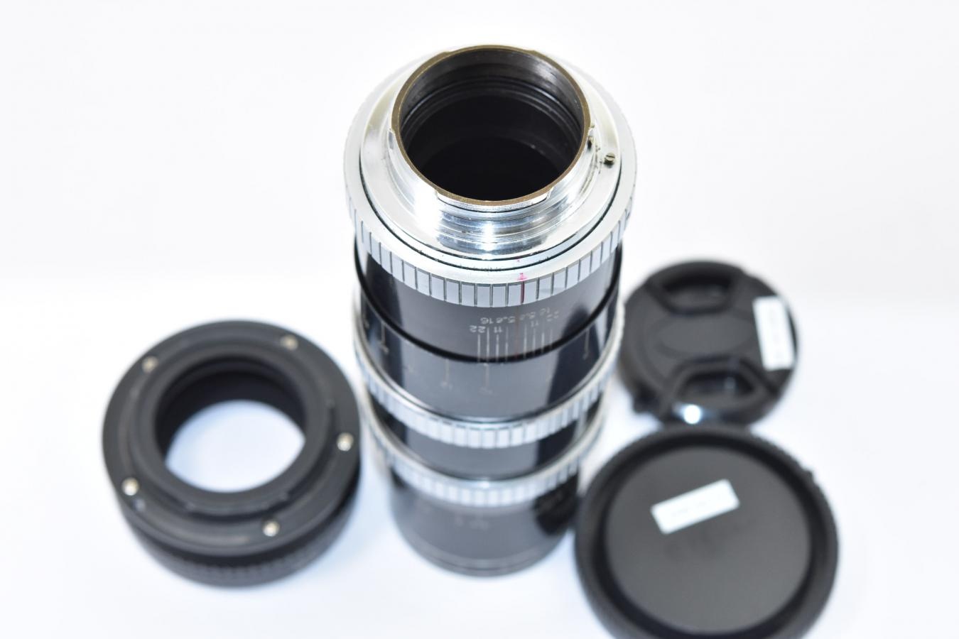 【希 少】 P.ANGENIEUX PARIS F.135 1:3.5 TYPE Y2 【RAYQUAL製エキザクタマウント→ソニーEマウント変換アダプター付】