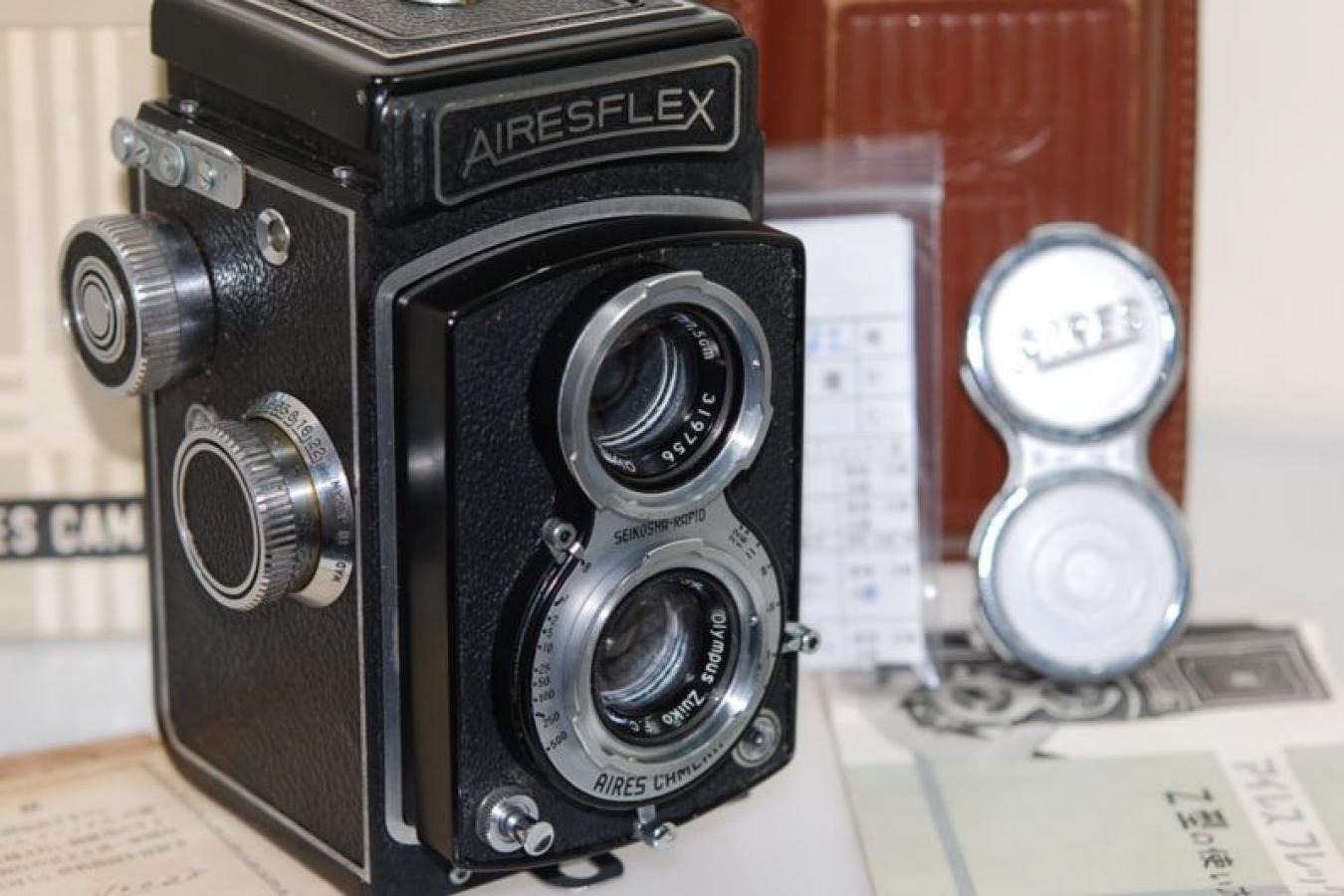 アイレスフレックス Z OH済、純正ケース、元箱付一式 【オリンパスズイコーF.C. 7.5cm F3.5レンズ搭載】