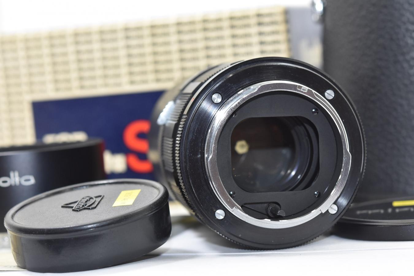 【コレクション向け】 MINOLTA AUTO TELE ROKKOR-PF 135mm F2.8 【純正フード、ケース、元箱付】