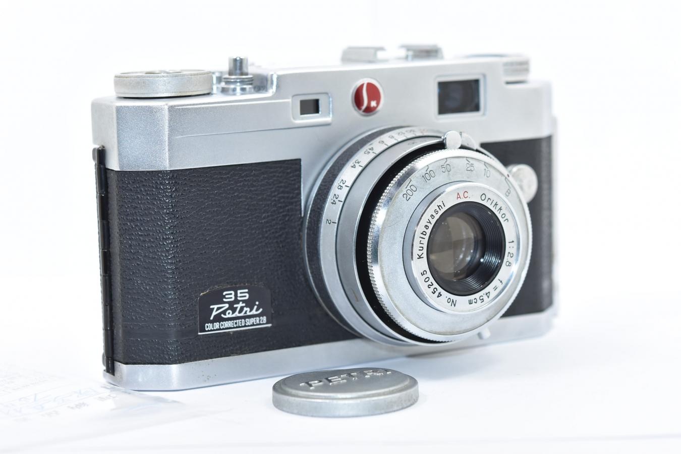 【希 少】 栗林工業 Petri 35 E・Pマーク入り 整備済 【A.C. Orikkor 4.5cm F2.8 レンズ搭載】