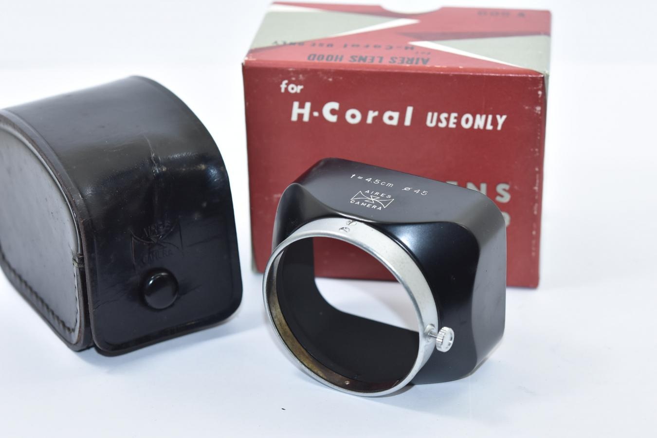【希 少】Aires LENS HOOD for H・Coral USE ONLY 元箱付 【アイレス45/2.4用角型メタルフード】