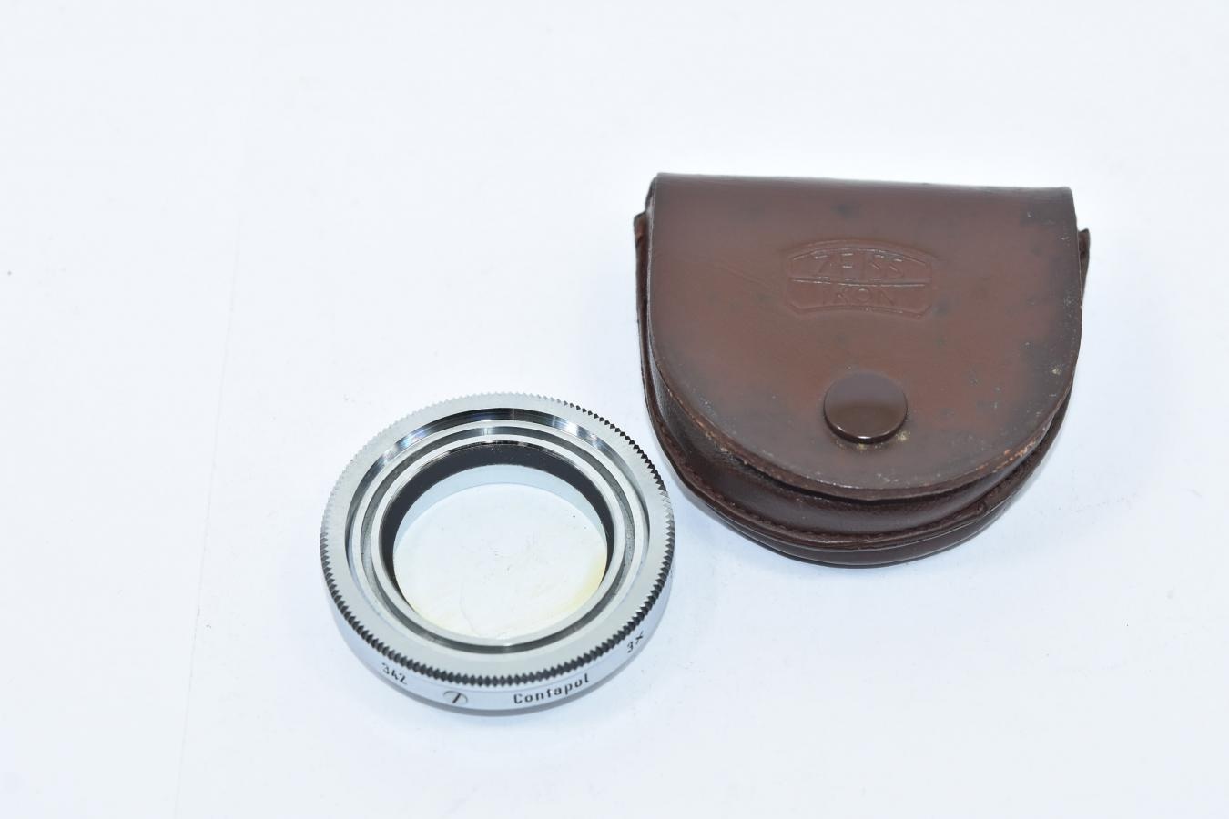 【希 少】Zeiss Ikon 342 Contapol 3× S27 純正本革ケース付 【27mm口径フィルター】